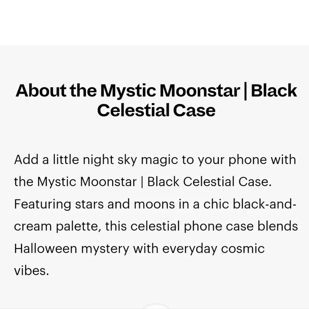 NWT Casely Mystic Moonstar Galaxy 24 Plus Phone Case-Black